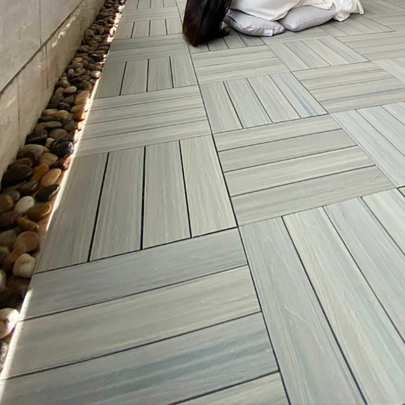Engineered Flooring Planks Water Resistant Click-Locking for Patio Garden
