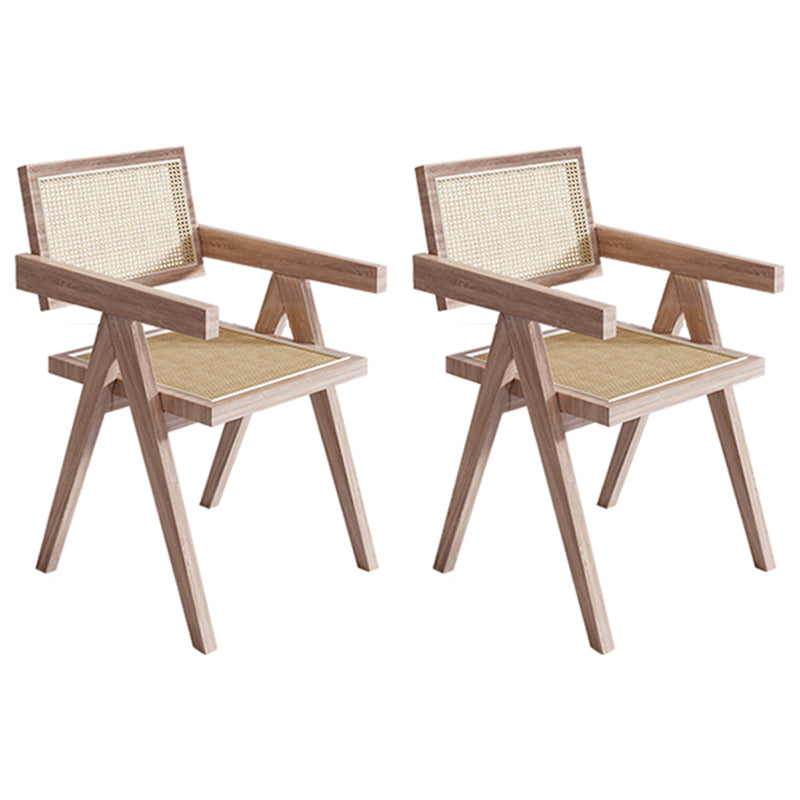 Modern Style Dinette Set 1/2/3/5 Pcs Round Solid Wood Dinette Table with Solid Chairs