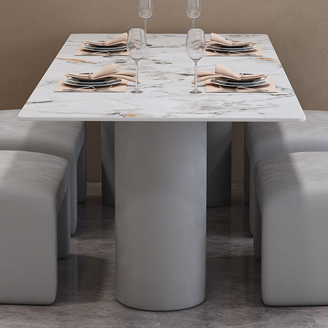 Contemporary Stone Furniture 1/5 Pcs Dining Room Table Set for Home