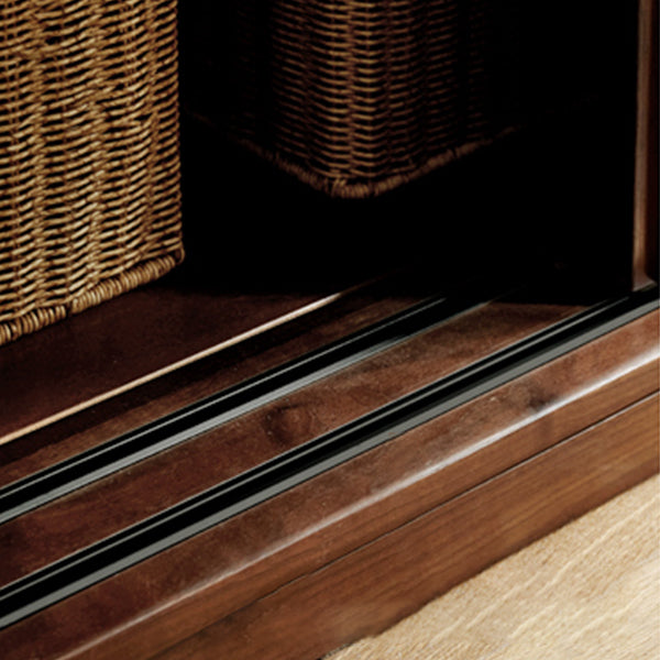 Walnut Solid Wood Wardrobe Freestanding Wardrobe with Sliding Doors