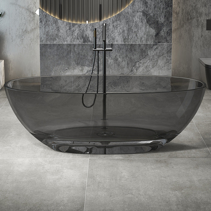 Antique Finish Soaking Bathtub Stand Alone Modern Oval Bath Tub