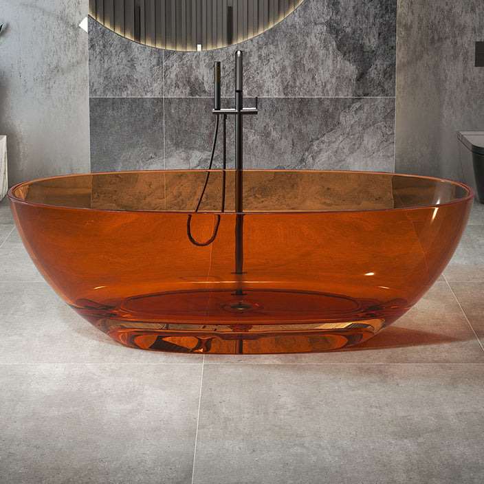 Antique Finish Soaking Bathtub Stand Alone Modern Oval Bath Tub