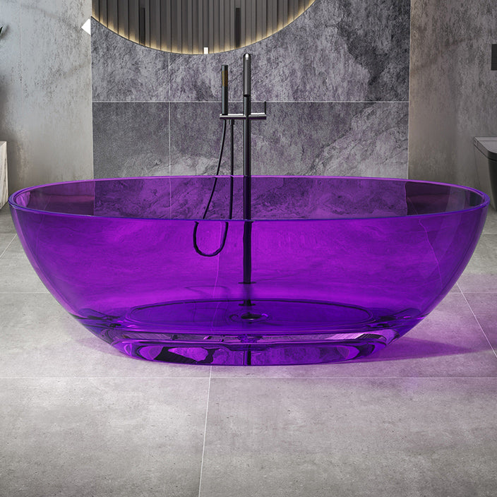 Antique Finish Soaking Bathtub Stand Alone Modern Oval Bath Tub