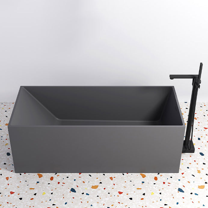 Stand Alone Rectangular Bath Modern Acrylic Soaking Back to Wall Bathtub