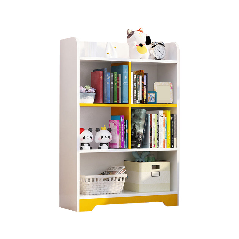 Contemporary Closed Back Bookshelf Freestanding Cubby Storage Bookcase