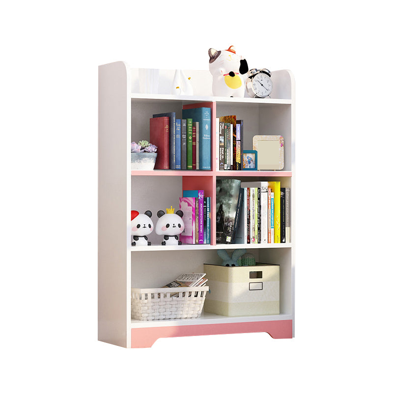 Contemporary Closed Back Bookshelf Freestanding Cubby Storage Bookcase