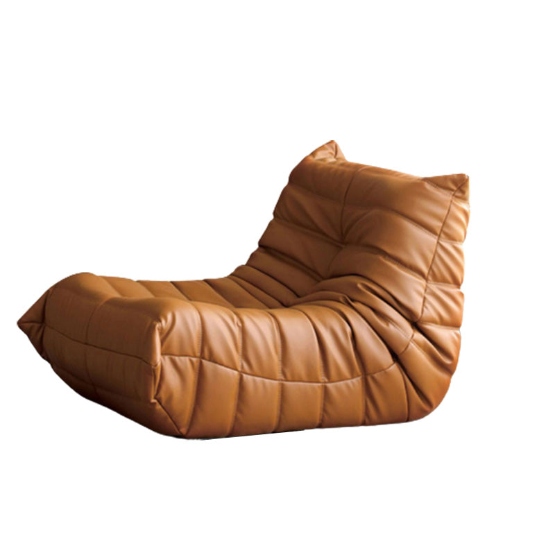 40" Wide Contemporary Sofa Leather Tufted Split-Back Stationary Seating