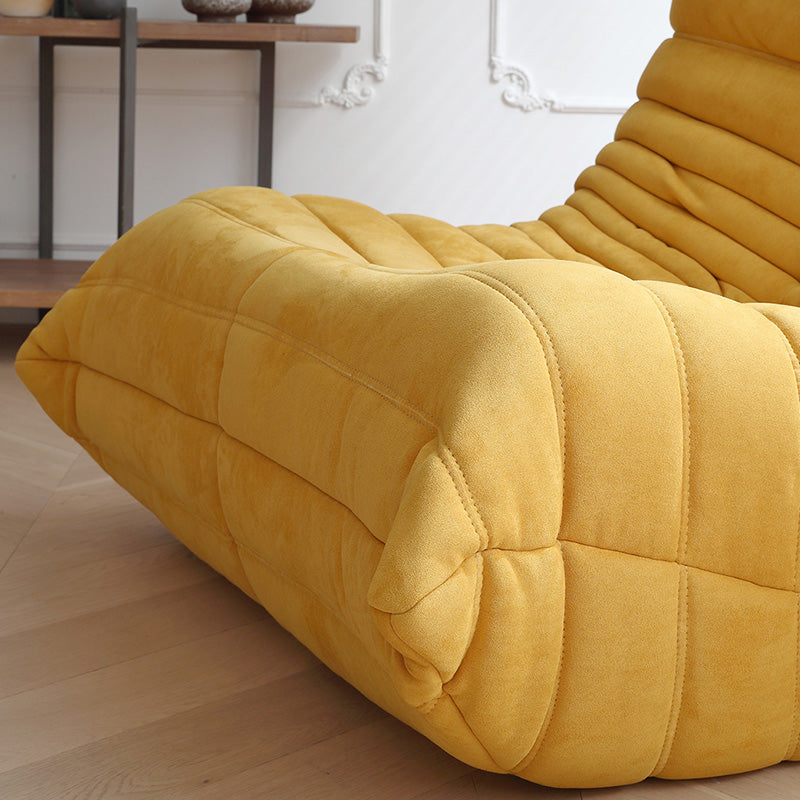 40" Wide Contemporary Sofa Leather Tufted Armless Stationary Seating