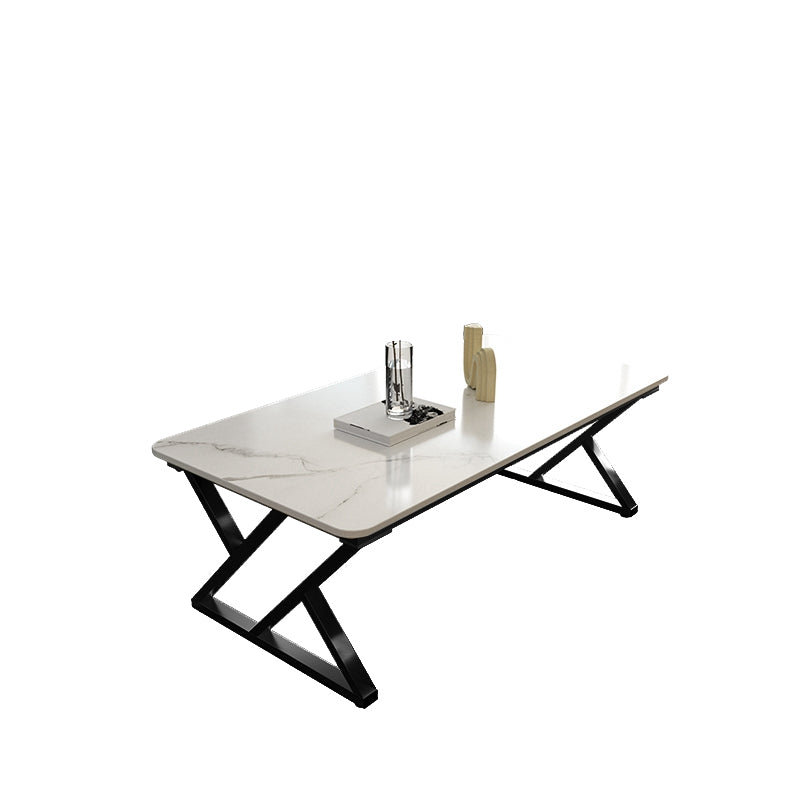 Modern Trestle Coffee Table SlateRectangle Coffee or End Table
