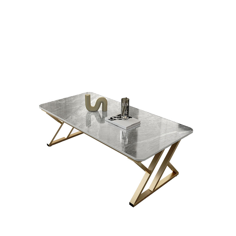 Modern Trestle Coffee Table SlateRectangle Coffee or End Table