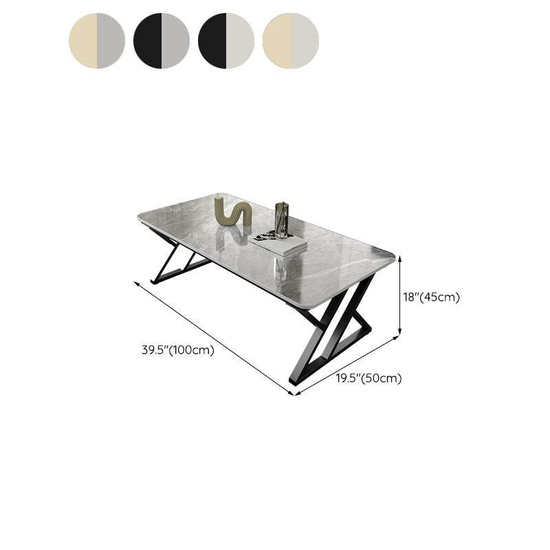 Modern Trestle Coffee Table SlateRectangle Coffee or End Table