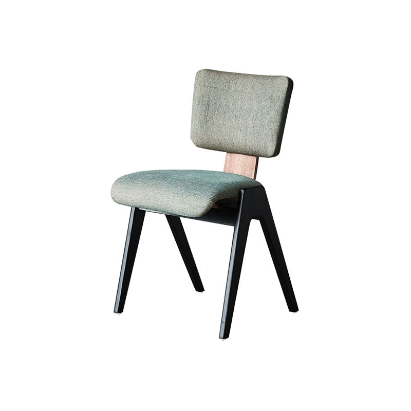 Industrial Style Armless Dining Chair Wooden Base Open Back Dining Chair for Bedroom