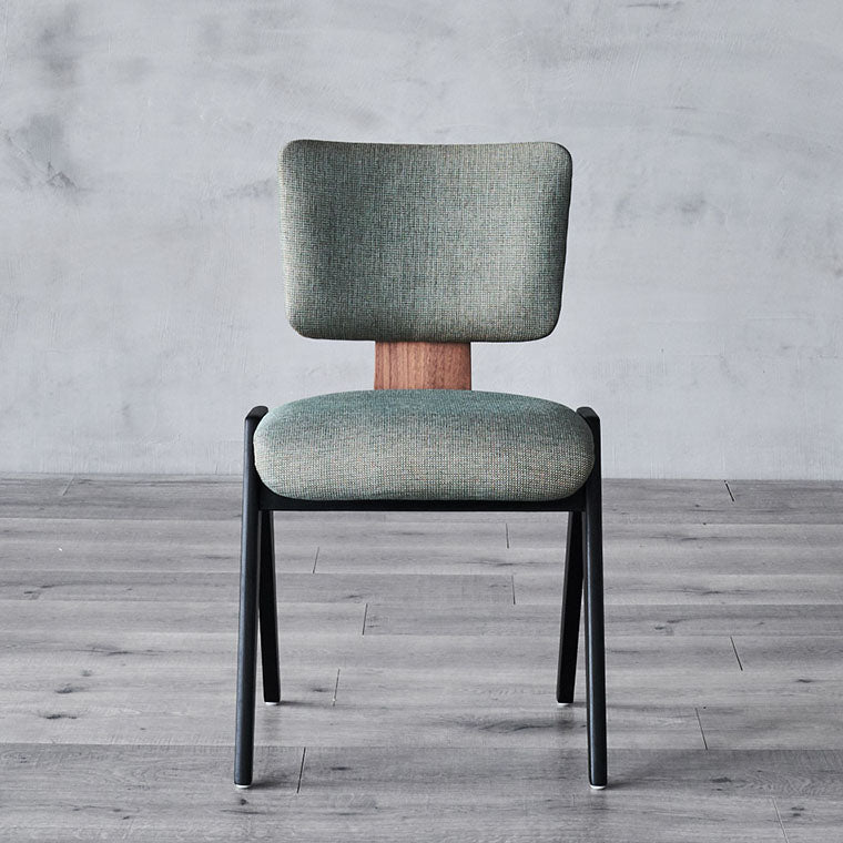 Industrial Style Armless Dining Chair Wooden Base Open Back Dining Chair for Bedroom