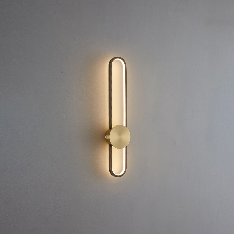 Single Modernism Golden/Black Wall Mounted Sconce LED Wall Light for Foyer