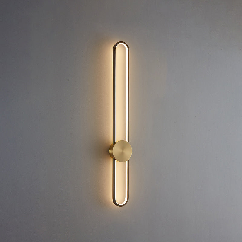 Single Modernism Golden/Black Wall Mounted Sconce LED Wall Light for Foyer