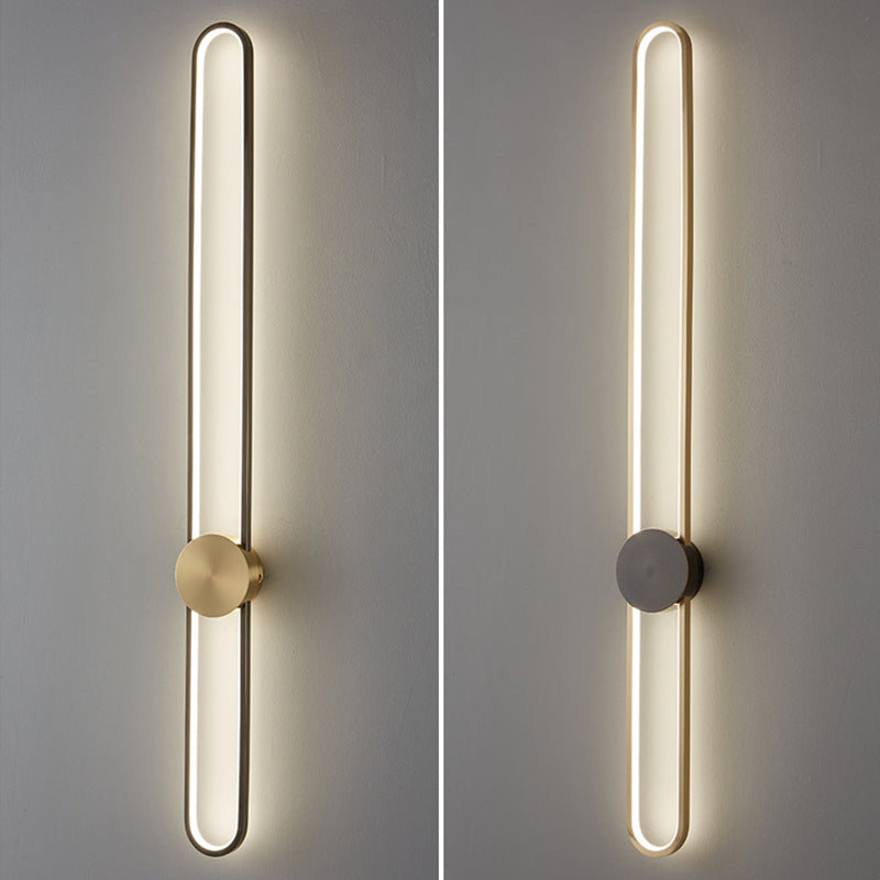 Single Modernism Golden/Black Wall Mounted Sconce LED Wall Light for Foyer