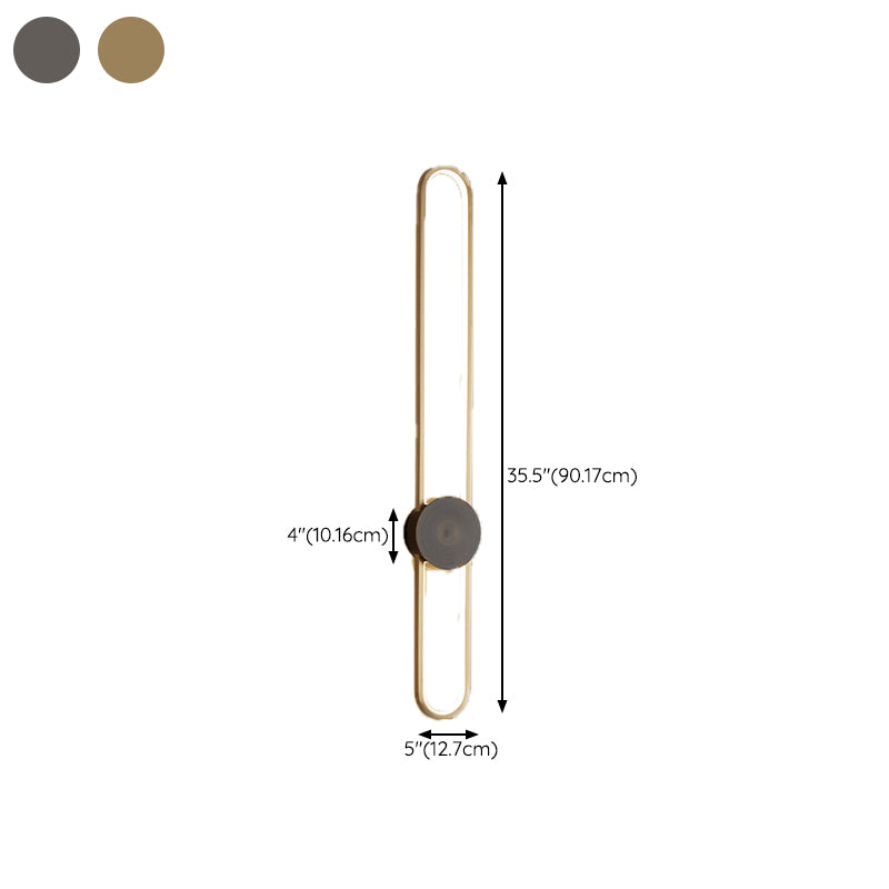 Single Modernism Golden/Black Wall Mounted Sconce LED Wall Light for Foyer