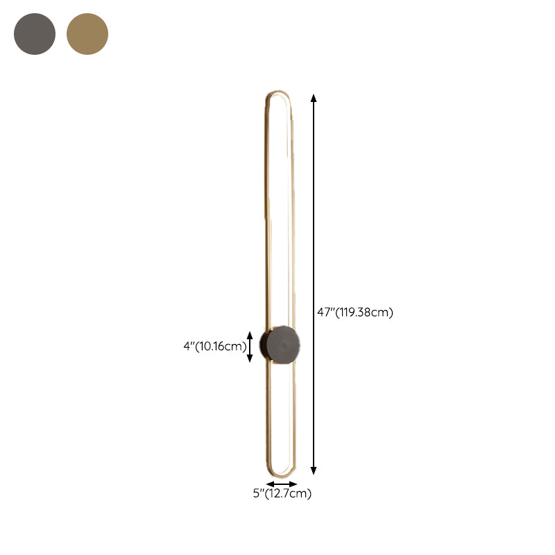 Single Modernism Golden/Black Wall Mounted Sconce LED Wall Light for Foyer