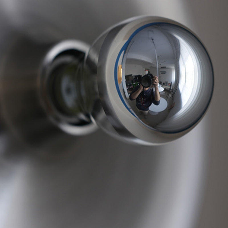 Metal Round Wall Sconce Single Light Contemporary Wall Light in Chrome / White / Orange