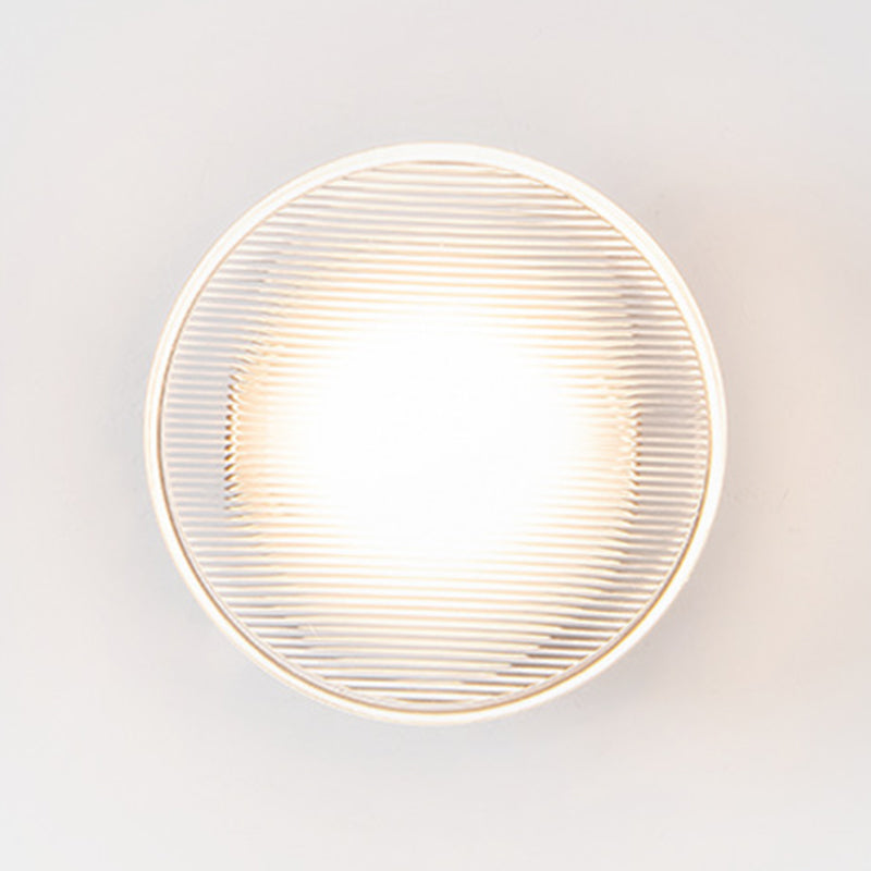 Round LED Wall Sconce in Black / Gold Aluminum and Acrylic Wall Lamp