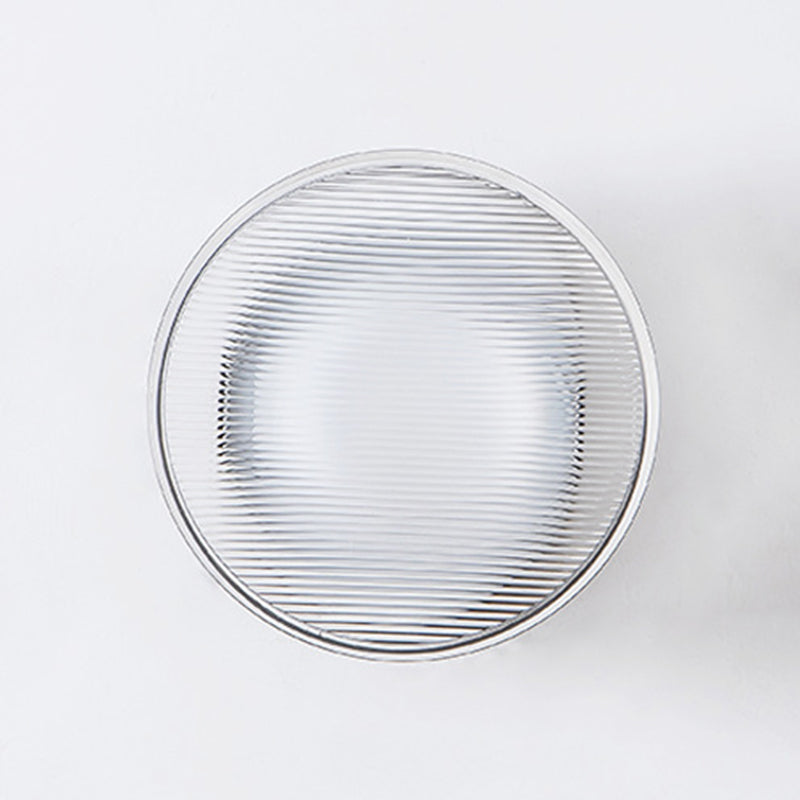 Round LED Wall Sconce in Black / Gold Aluminum and Acrylic Wall Lamp