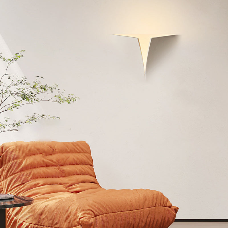Contemporary Geometric Shape Wall Lamp Plaster Shade Wall Lighting for Living Room