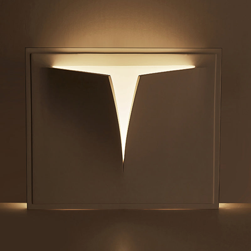 Contemporary Geometric Shape Wall Lamp Plaster Shade Wall Lighting for Living Room
