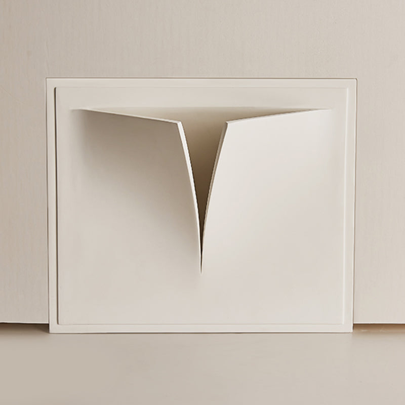 Contemporary Geometric Shape Wall Lamp Plaster Shade Wall Lighting for Living Room