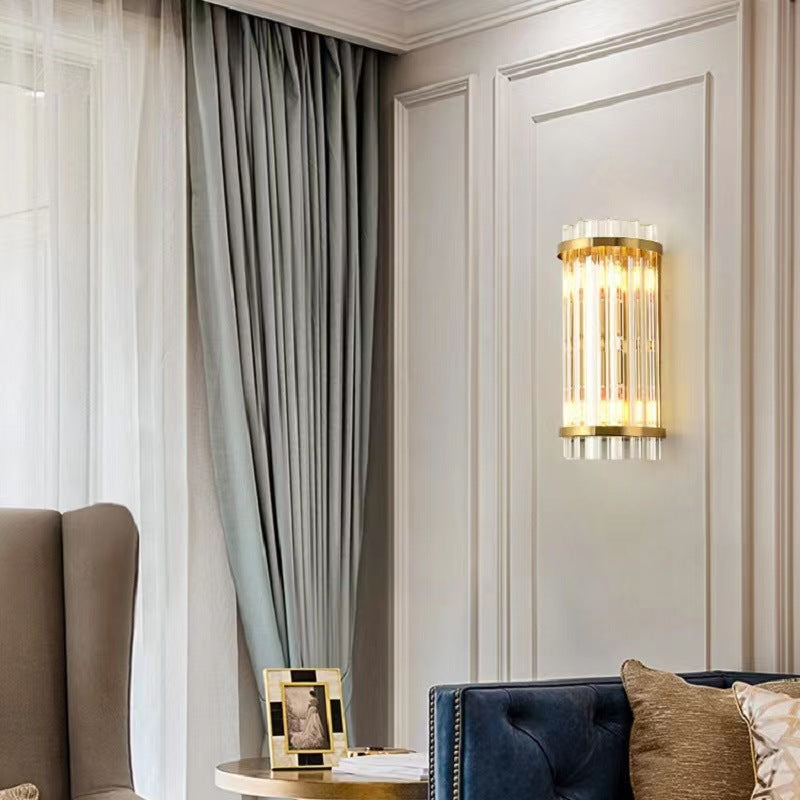 Geometric Wall Mount Lighting Simple Crystal 1 Light Wall Mounted Light for Bedroom