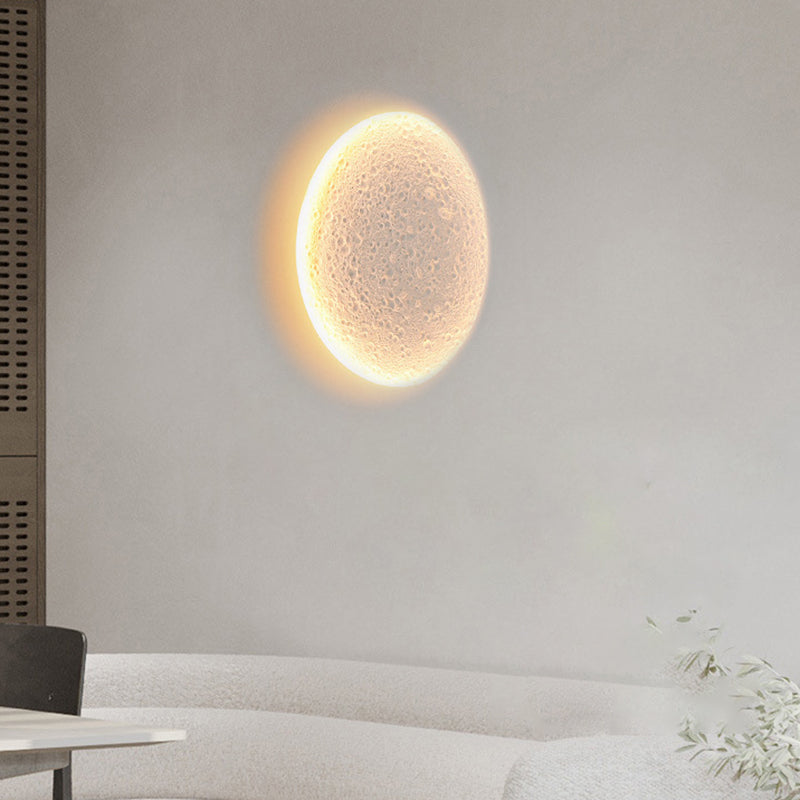 Simple Round Wall Lamps Stone Wall Light Fixtures for Living Room