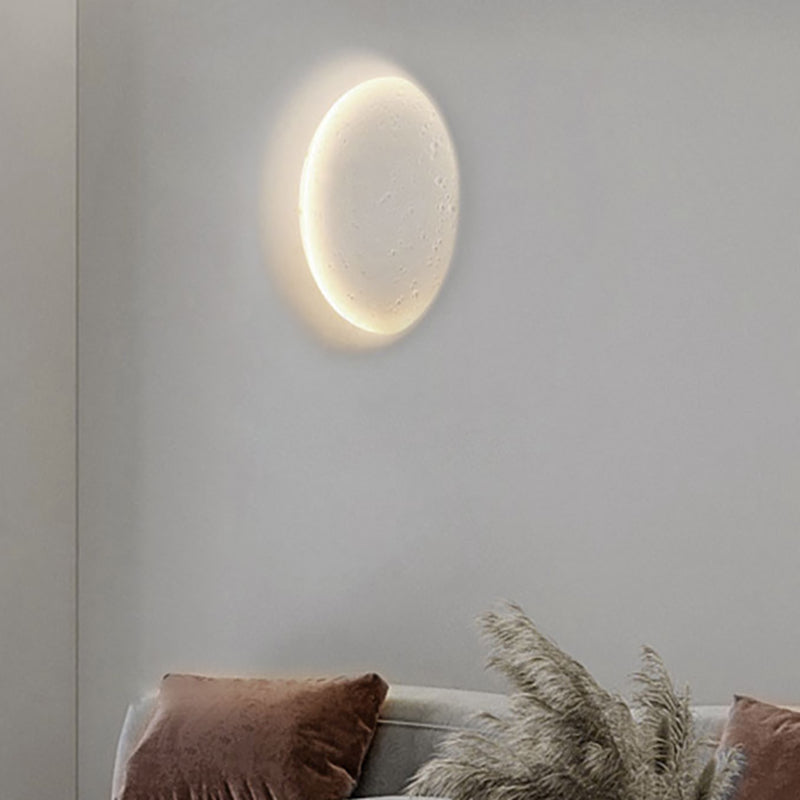 Simple Round Wall Lamps Stone Wall Light Fixtures for Living Room