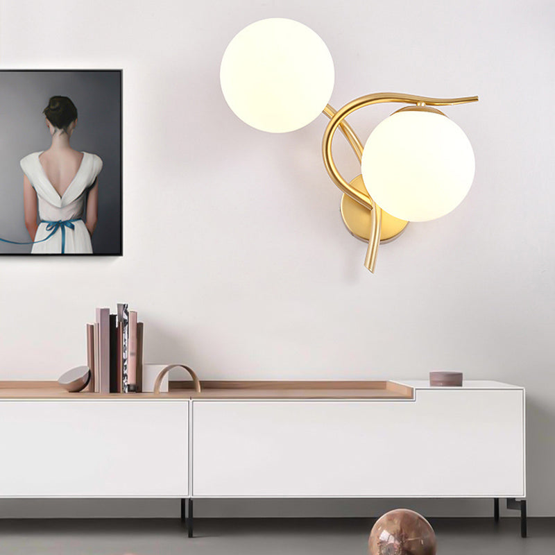 Nordic Style Iron Vanity Light Ball Shape Vanity Lamp for Living Room