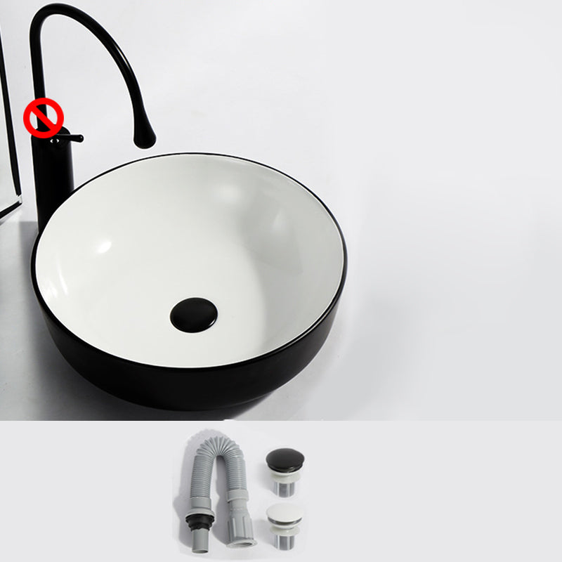Modern Bathroom Sink Pop-Up Drain Rectangular Trough Sink without Faucet