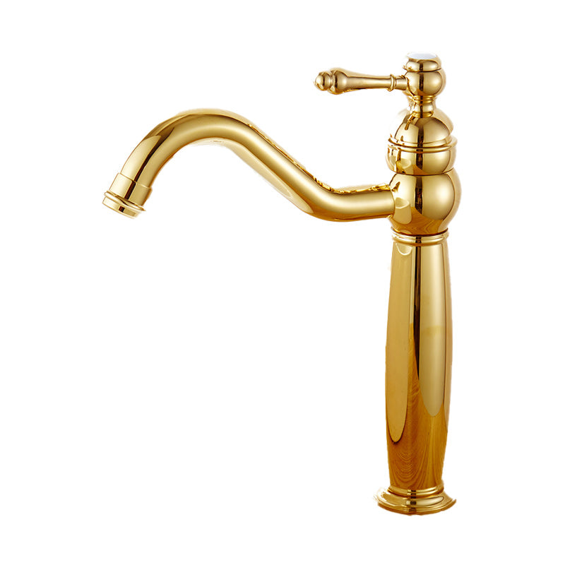 Glam Vessel Faucet Swivel Spout Lever Handle Bathroom Vessel Faucet