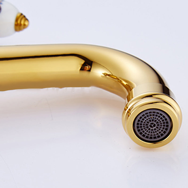 Glam Vessel Faucet Swivel Spout Lever Handle Bathroom Vessel Faucet