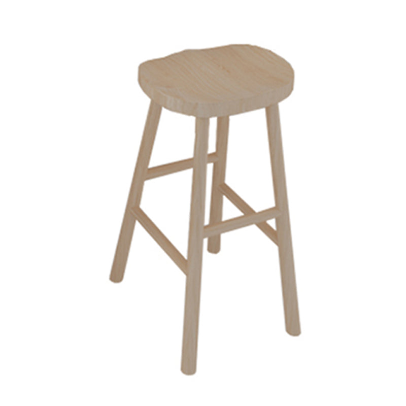 Contemporary Rectangle Bar Table Set 1/7 Pcs Solid Wood Bar Table and Backless Stools