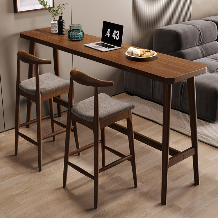 Modern Counter Height Pub Set 1/2/3 Pcs Solid Wood Bar Table and Stools