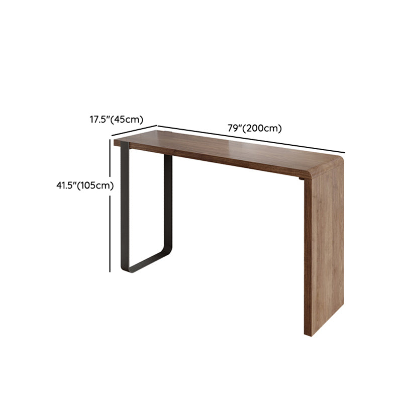 Pine Solid Wood Bar Pub Table Set 1/3 Pcs Rectangle Bar Table and Backless Stools