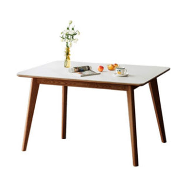 Modern Rectangle Stone Dining Table Ash Legs for Dining Room