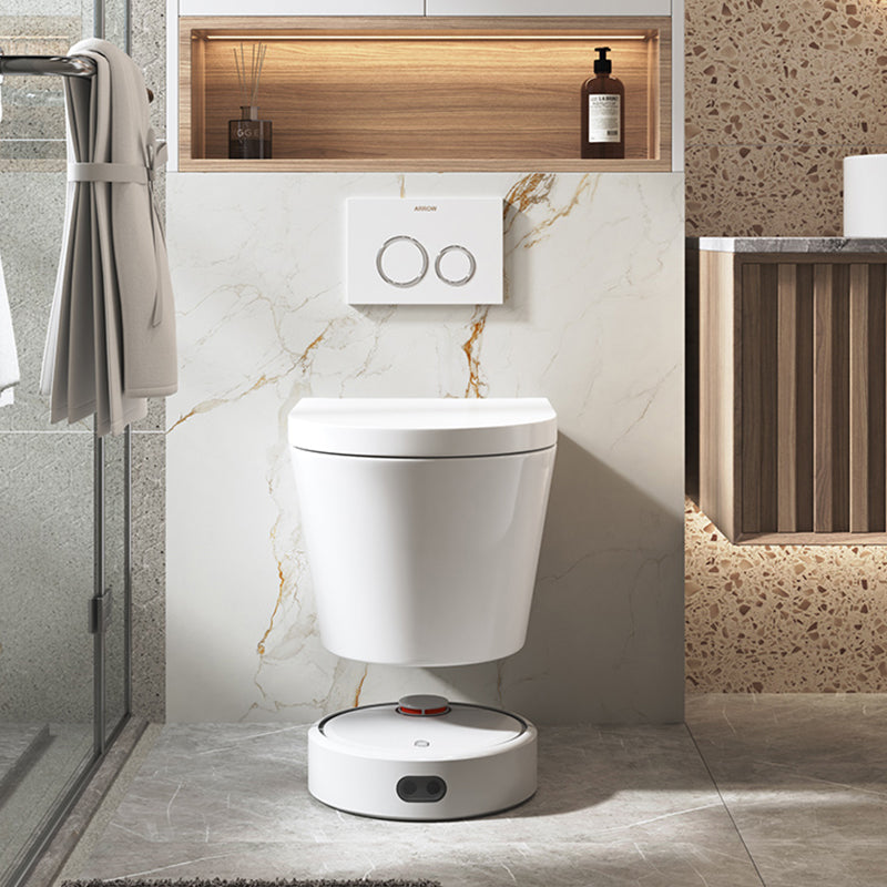 Contemporary Wall Hung Flush Toilet Ceramic Urine Toilet with Seat for Washroom