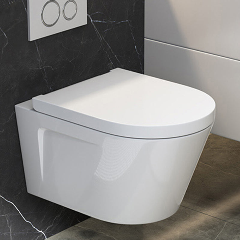 Contemporary Wall Hung Flush Toilet Ceramic Urine Toilet with Seat for Washroom