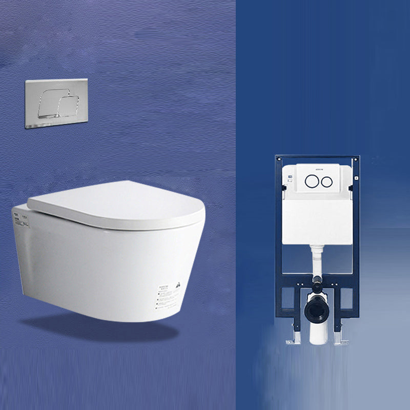 Contemporary Wall Hung Flush Toilet Ceramic Urine Toilet with Seat for Washroom