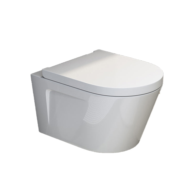Contemporary Wall Hung Flush Toilet Ceramic Urine Toilet with Seat for Washroom
