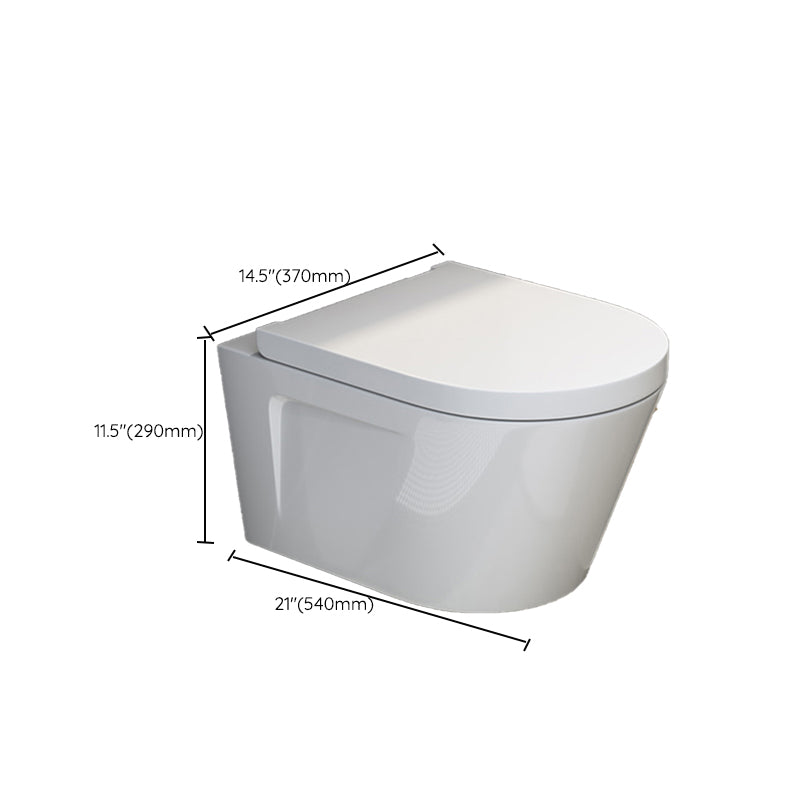 Contemporary Wall Hung Flush Toilet Ceramic Urine Toilet with Seat for Washroom