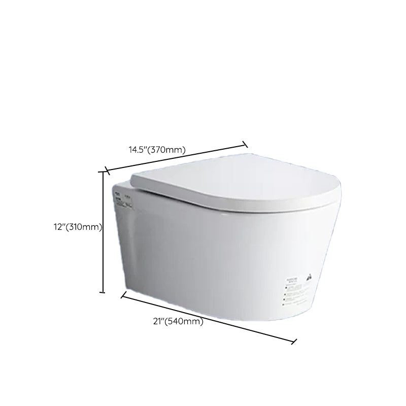 Contemporary Wall Hung Flush Toilet Ceramic Urine Toilet with Seat for Washroom