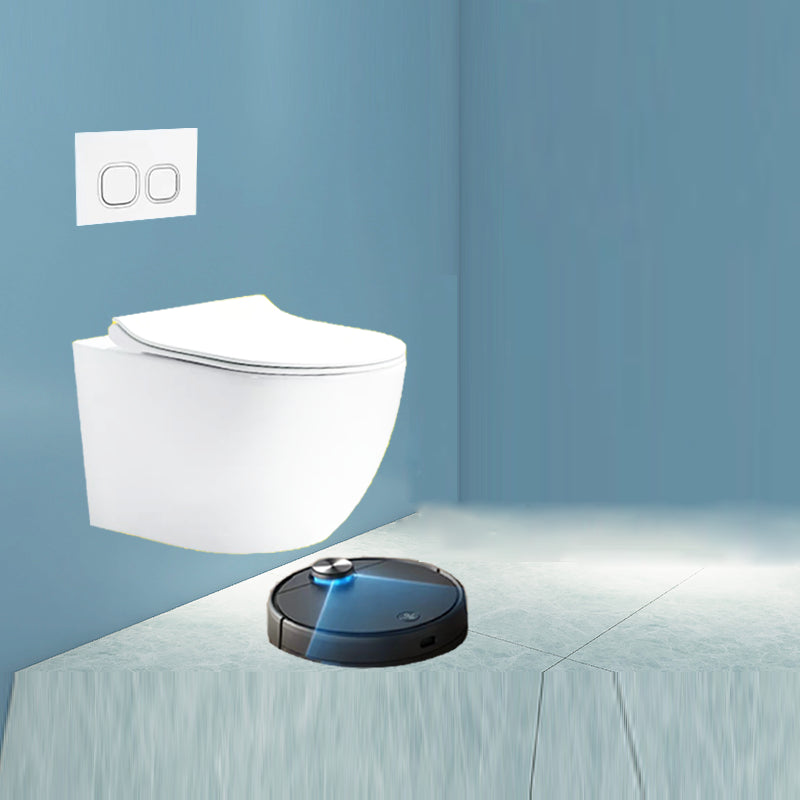 Contemporary Wall Hung Flush Toilet Ceramic Urine Toilet with Seat for Bathroom