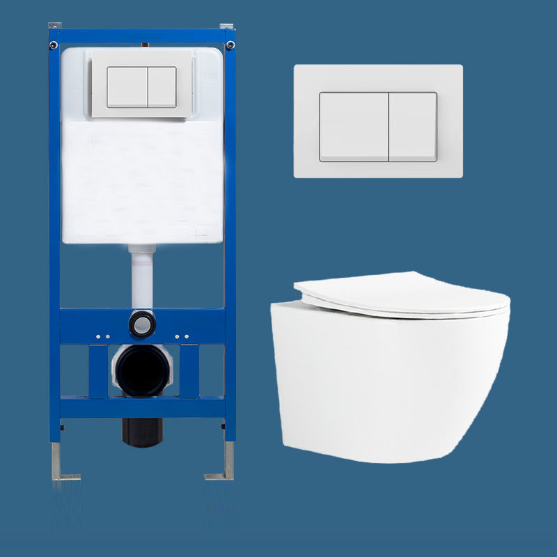 Contemporary Wall Hung Flush Toilet Ceramic Urine Toilet with Seat for Bathroom
