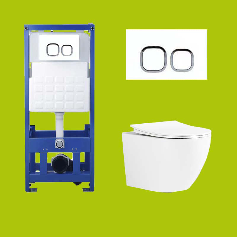 Contemporary Wall Hung Flush Toilet Ceramic Urine Toilet with Seat for Bathroom