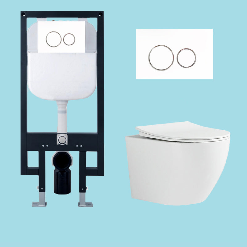 Contemporary Wall Hung Flush Toilet Ceramic Urine Toilet with Seat for Bathroom