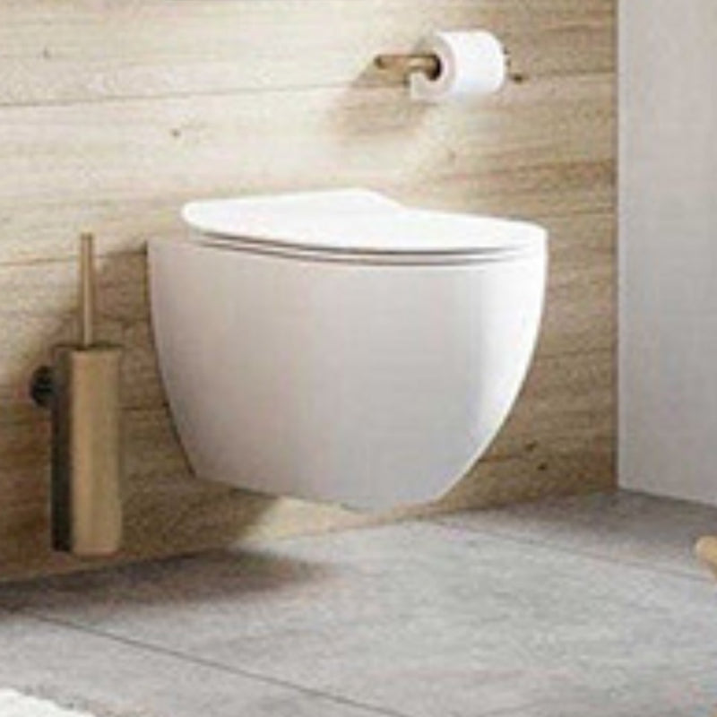 Contemporary Wall Hung Flush Toilet Ceramic Urine Toilet with Seat for Bathroom